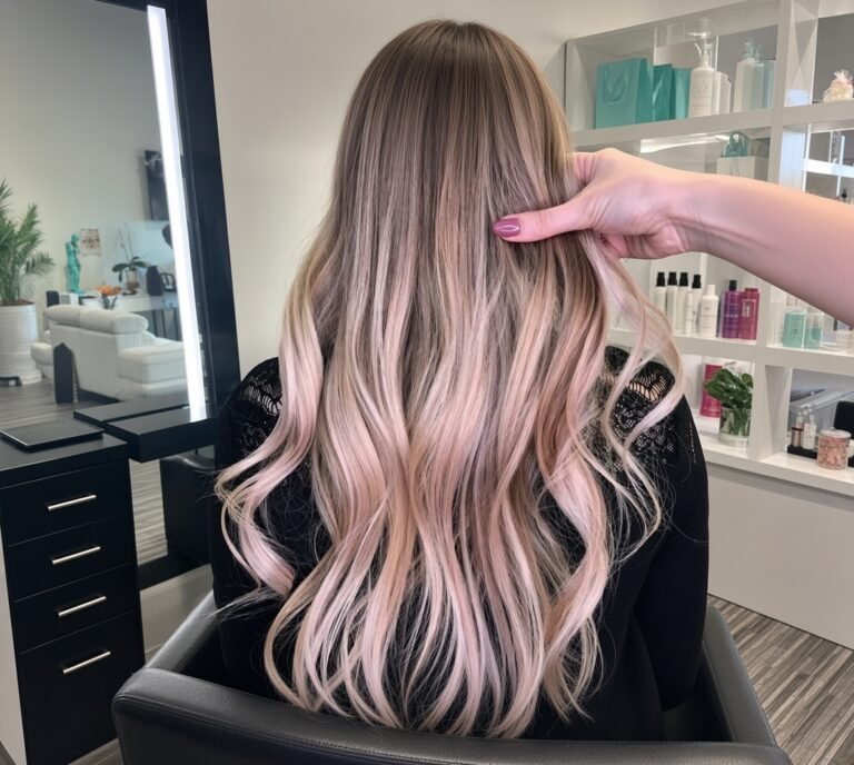 balayage-hero-nora Rose balayage done at de Payölle, MetroWest Orlando