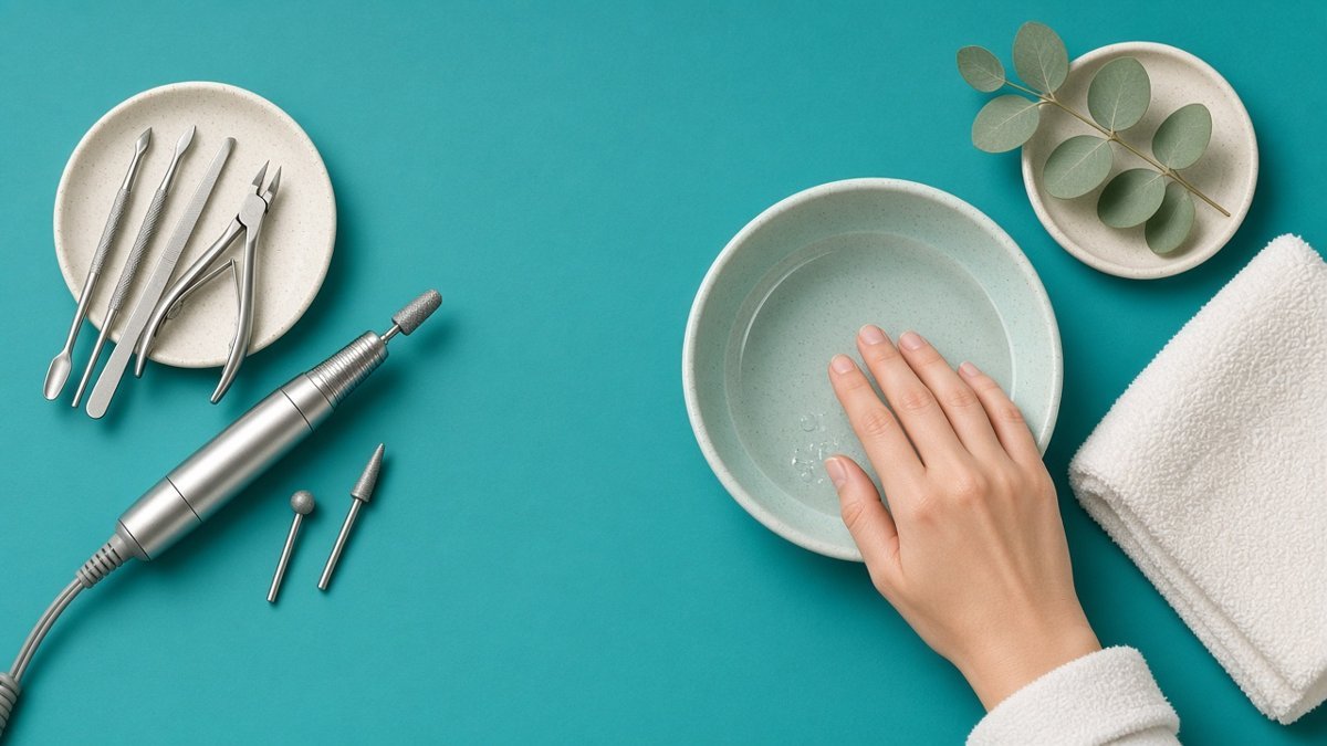 Dry e-file Russian manicure tools vs classic wet soak manicure prep